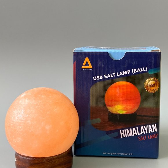 Himalayan Salt - USB Lamp Globe Shape (3.5 inches, 2 lbs.) Best Gift Item - Picture 3 of 3